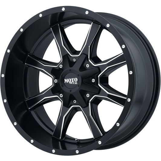 Moto Metal MO970 20x12 -44 5x127 (5x5)/5x139.7 (5x5.5) Satin Black Milled - Tires and Engine Performance