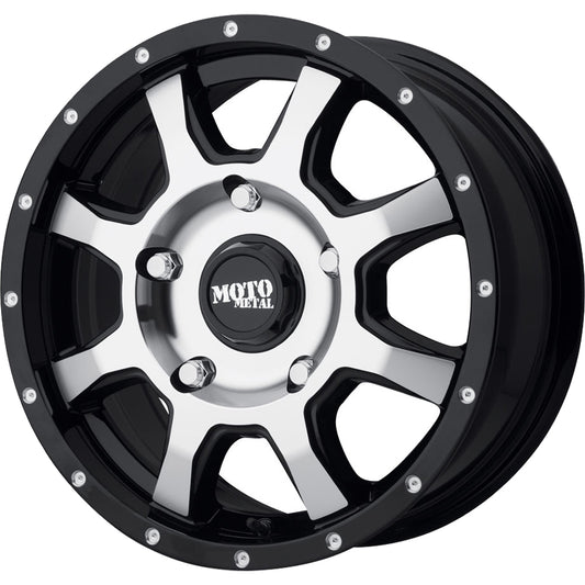 Moto Metal MO970 16x7 42 6x130 Black and Machine - Tires and Engine Performance