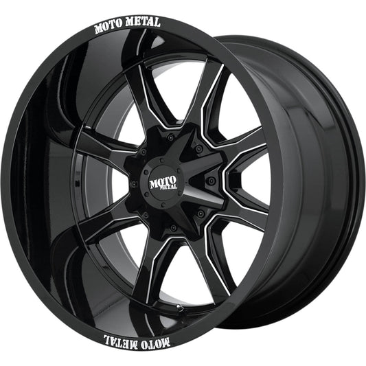 Moto Metal MO970 17x8 0 5x139.7 (5x5.5)/5x150 Gloss Black with Milled Spoke Edges - Tires and Engine Performance