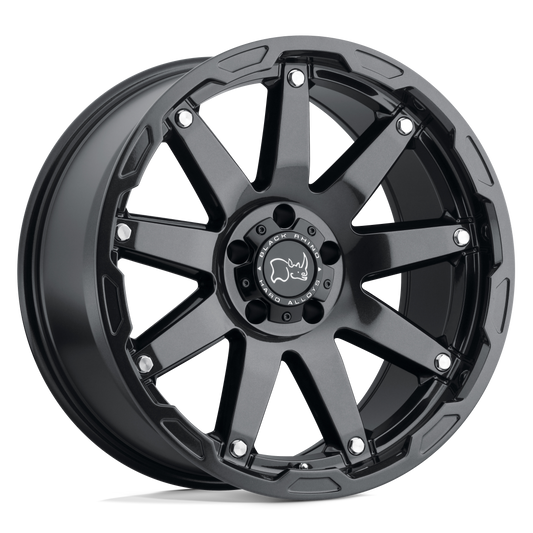 Black Rhino OCEANO 20X9.5 12 5X150/5X150 GLOSS GUN BLACK W/ STAINLESS BOLTS