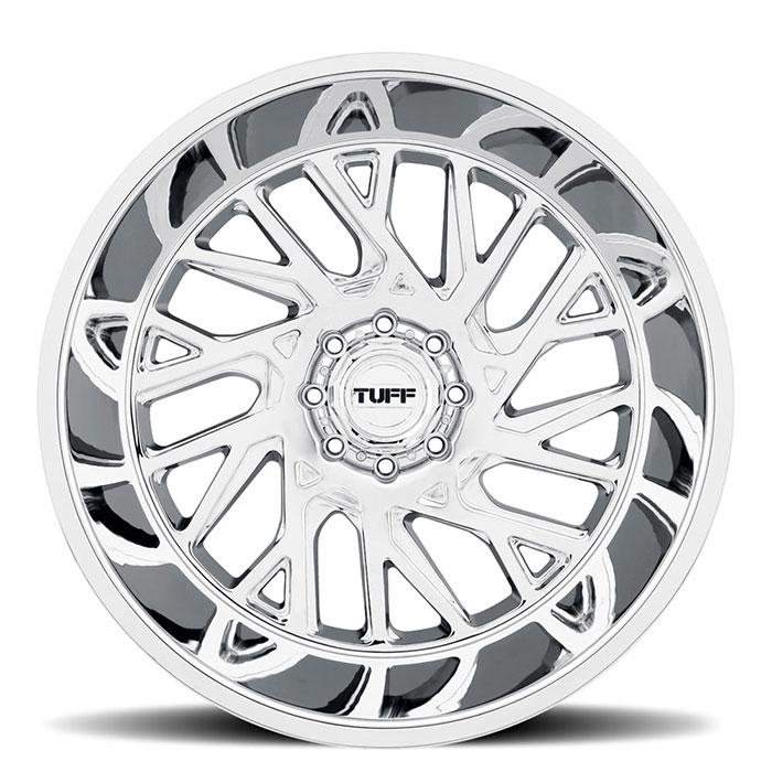 TUFF AT T4B 24x14 -72 8x165.1(8x6.5) Chrome - Tires and Engine Performance
