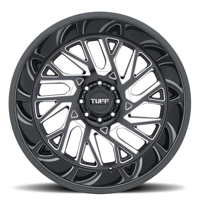 TUFF AT T4B 26x14 -72 6x139.7(6x5.5) Gloss Black W/Milled Spoke - Tires and Engine Performance