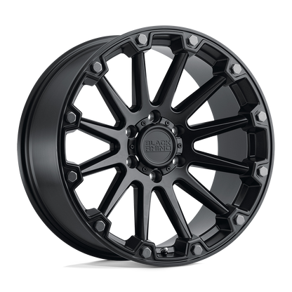 Black Rhino PINNACLE 17X8.5 -18 5X127/5X5.0 SEMI GLOSS BLACK W/ GUNMETAL BOLTS