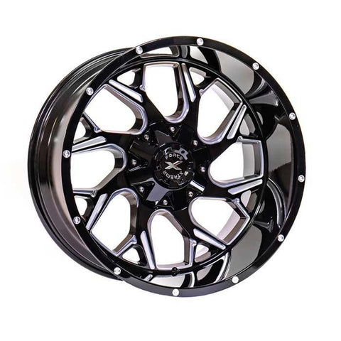 Xtreme Force Raptor 22x12 -51  8x170 Black and Milled
