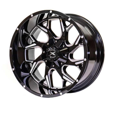 Xtreme Force Raptor 22x12 -51  6x139.7 (6x5.5)/6x135 Black and Milled