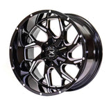 Xtreme Force Raptor 20x10 -25  6X139.7 (6X5.5)/6x135 Black and Milled