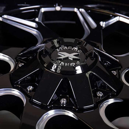 Xtreme Force Raptor 20x10 -25  5X139.7 (5X5.5)/5x150 Black and Milled - Tires and Engine Performance