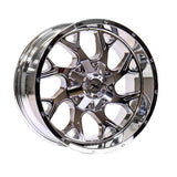 Xtreme Force Raptor 22x12 -51 5x127 (5x5) /5x139.7 (5x5.5) Chrome (Wheel and Tire Package)