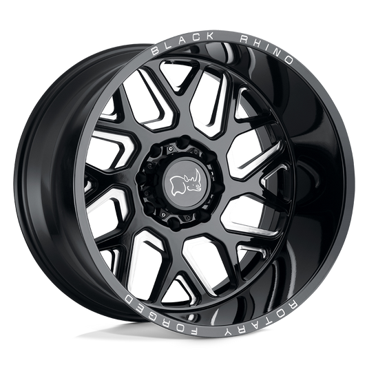 BLACK RHINO REAPER 22X14 -76 8X165.1 GLOSS BLACK & MILLED