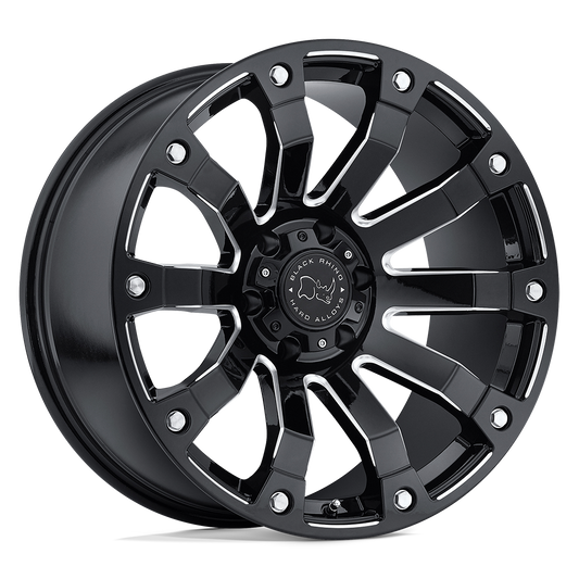 BLACK RHINO SELKIRK 17X9 -12 5X127 GLOSS BLACK MILLED