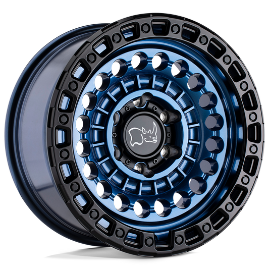 BLACK RHINO SENTINEL 17X8.5 0 8X170 COBALT BLUE W/ BLACK RING