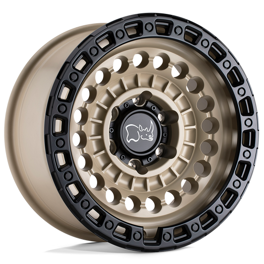 BLACK RHINO SENTINEL 17X8.5 0 8X180 DESERT SAND W/ BLACK RING