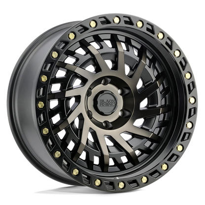 Black Rhino SHREDDER 18X9.5 0 5X127/5X5.0 MATTE BLACK W/ MACHINED DARK TINT