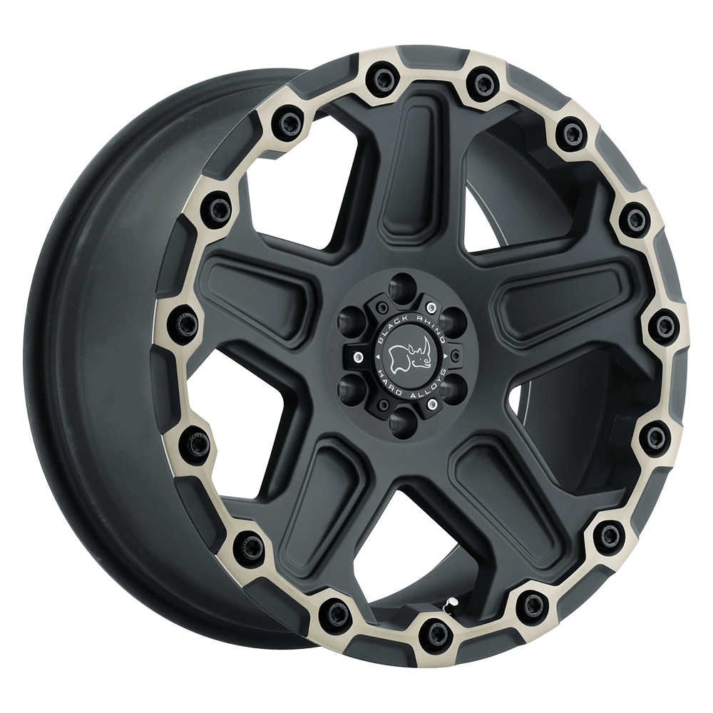 BLACK RHINO COG 20X9.5 -18 5X127 MATTE BLACK W/ MACHINED FACE & DARK MATTE TINT