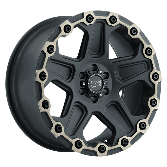 BLACK RHINO COG 20X9.5 0 5X139.7 MATTE BLACK W/ MACHINED FACE & DARK MATTE TINT