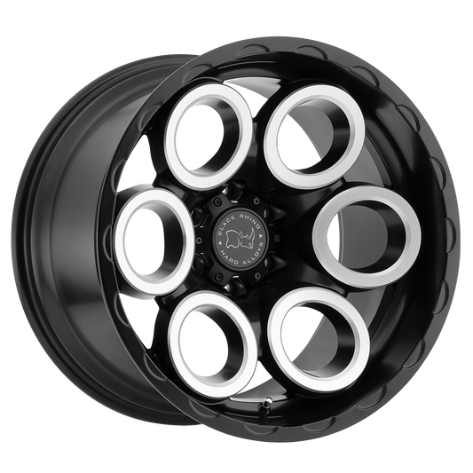 BLACK RHINO MAGNUS 20X9.5 6 6X139.7 MATTE BLACK W/ MATTE MACHINE FACE & MILLED WINDOW