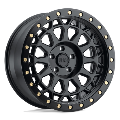 Black Rhino PRIMM 20X9.5 0 5X127/5X5.0 MATTE BLACK W/ BRASS BOLTS