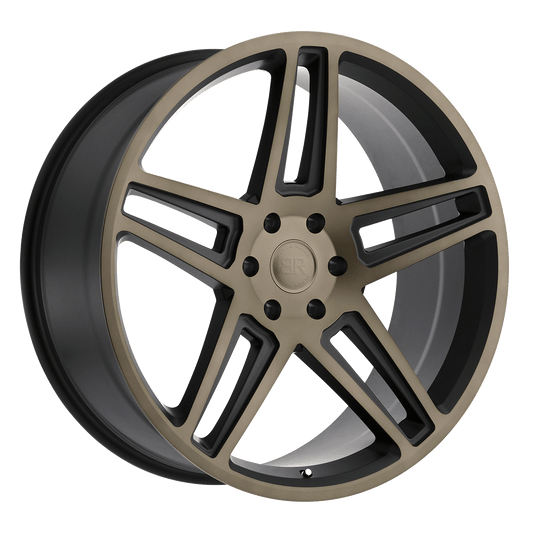 BLACK RHINO SAFARI 24X10 25 5X139.7 MATTE BLACK W/ MACHINED FACE & DARK MATTE TINT