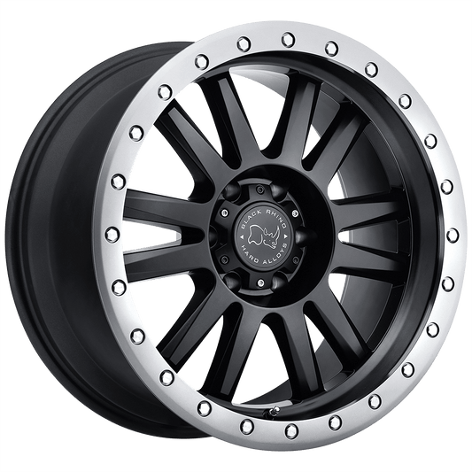 BLACK RHINO TANAY 20X10 -23 5X127 MATTE BLACK W/ MATTE GRAPHITE LIP