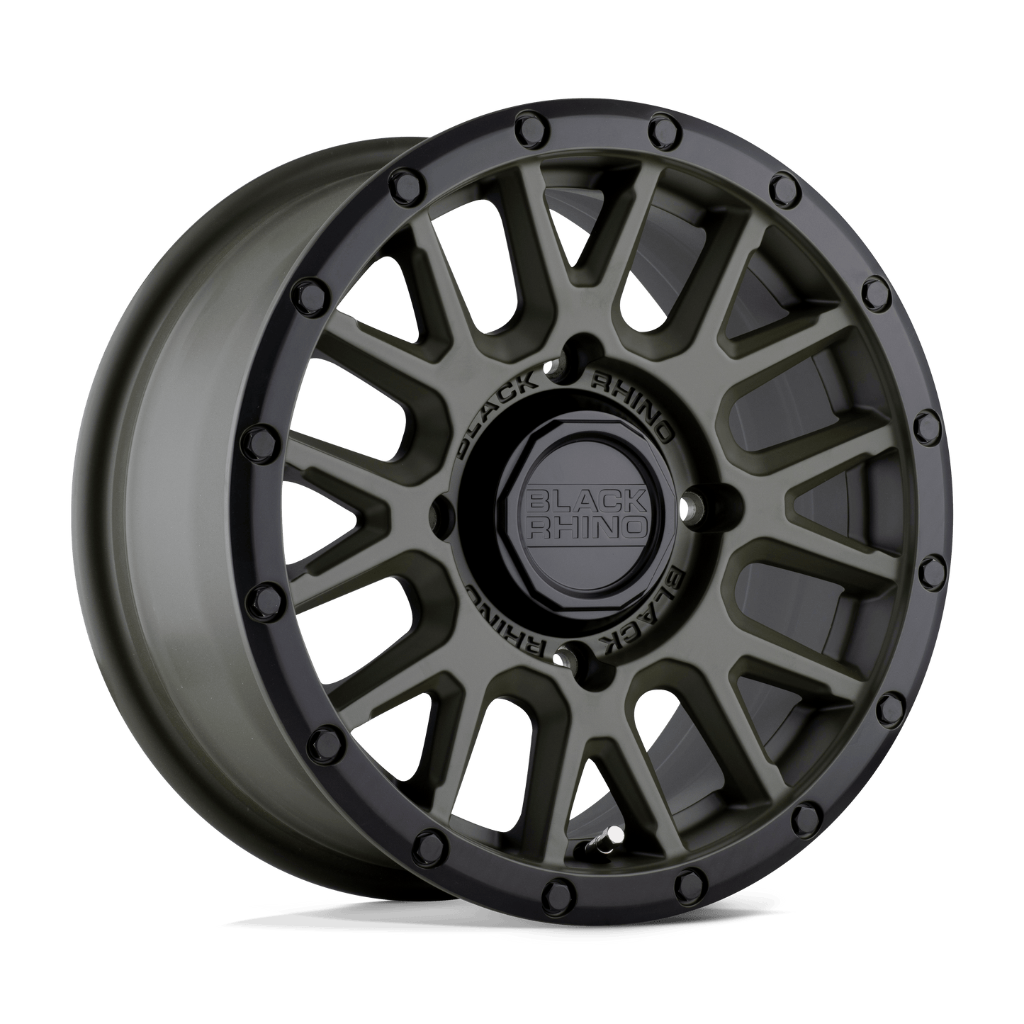 Black Rhino Powersports LA PAZ UTV 14X7 36 4X110 OLIVE DRAB GREEN WITH BLACK LIP