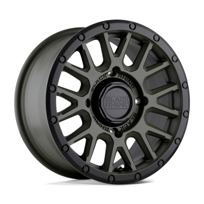 Black Rhino Powersports LA PAZ UTV 14X7 36 4X110 OLIVE DRAB GREEN WITH BLACK LIP