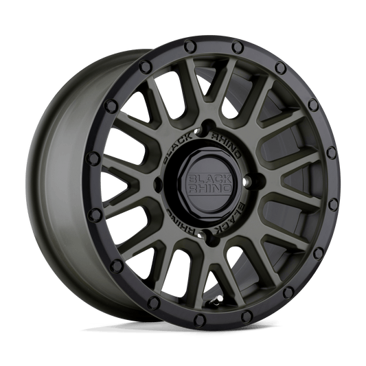 Black Rhino Powersports LA PAZ UTV 14X7 36 4X110 OLIVE DRAB GREEN WITH BLACK LIP