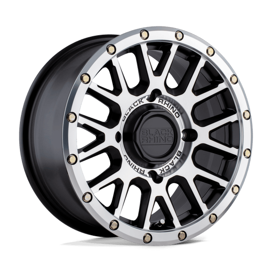 Black Rhino Powersports LA PAZ UTV 14X7 36 4X110 SEMI GLOSS BLACK WITH MACHINED FACE