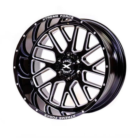 Xtreme Force XF-10 22x12 -51 5x127 (5x5) Black and Milled