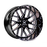 Xtreme Force XF-10 20x10 -25 5x127 (5x5) Black and Milled
